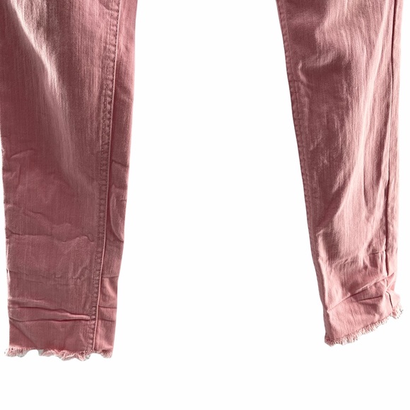 Arizona Jeans Colored Skinny Raw Hem Denim Jeans Pink Size 12 - Picture 3 of 6
